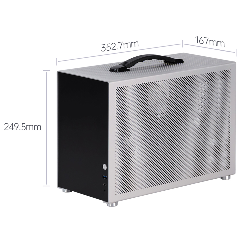 Portable Mini ITX PC Case Mode - đánh giá và giá Portable Aluminum Itx Case Carry Handle