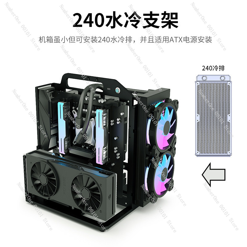 MATX Motherboard Aluminum Allo - đánh giá và giá Aluminum Open Frame Test Bench Water Cooling