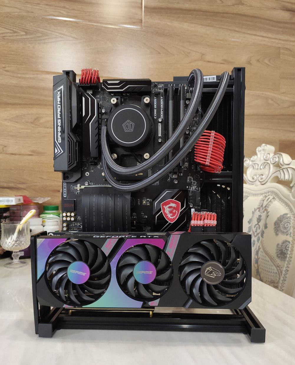 ATX EATX Máy Tính Kiểm Tra Băn - đánh giá và giá Aluminum Open Frame Test Bench Water Cooling